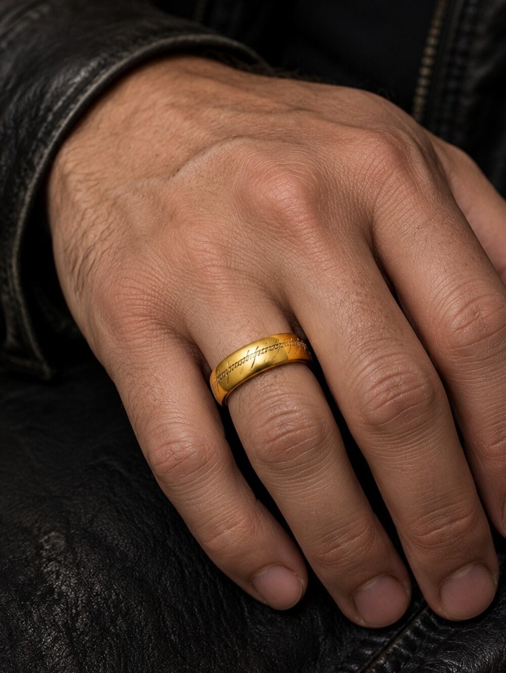 Lord Of The Rings Unisex Gold Tone The One Ring NWOT Size 10